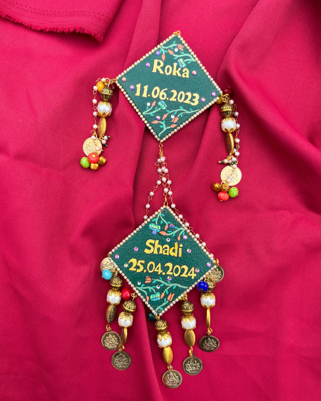 Hand Painted Latkan for Lehenga With Custom Message
