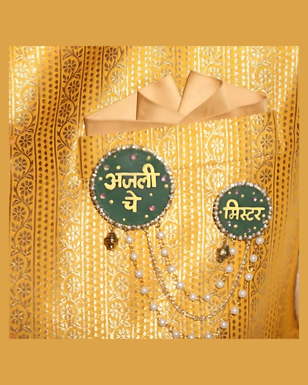Hand Painted Brooch For Groom