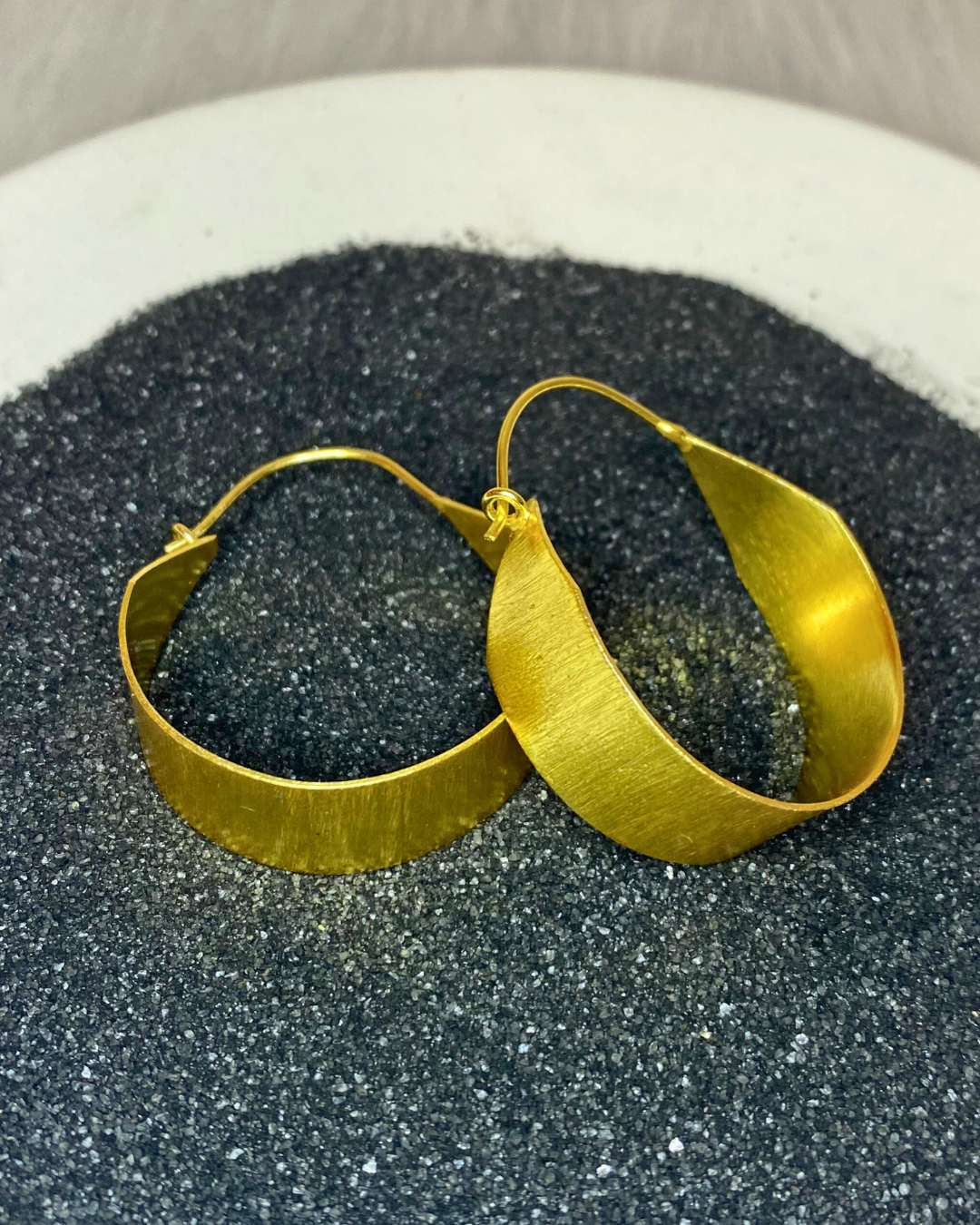 Golden Hoop Brass Earrings