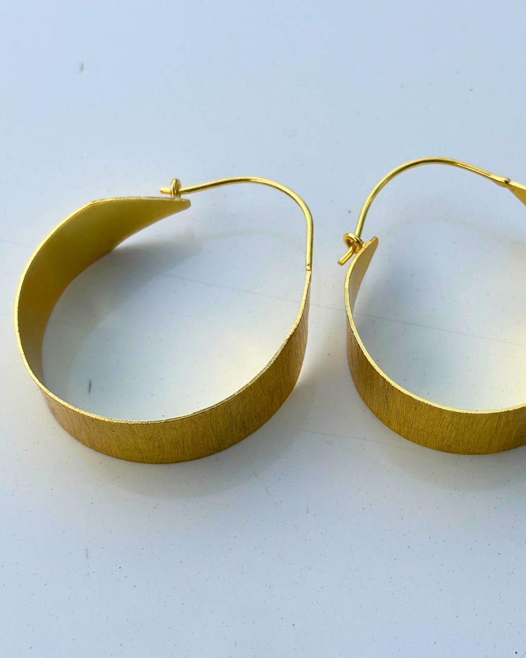 Golden Hoop Brass Earrings
