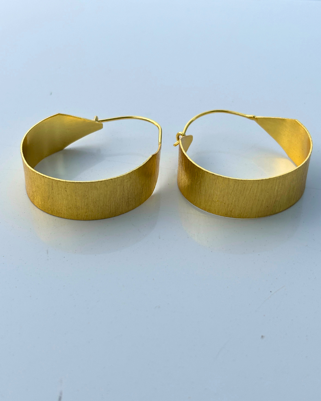 Golden Hoop Brass Earrings