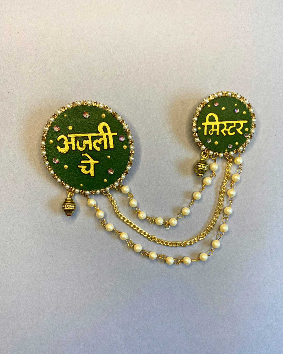 Hand Painted Brooch For Groom