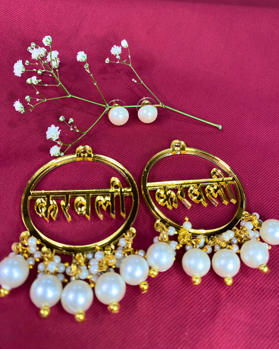 Karvali Text Acrylic Earrings