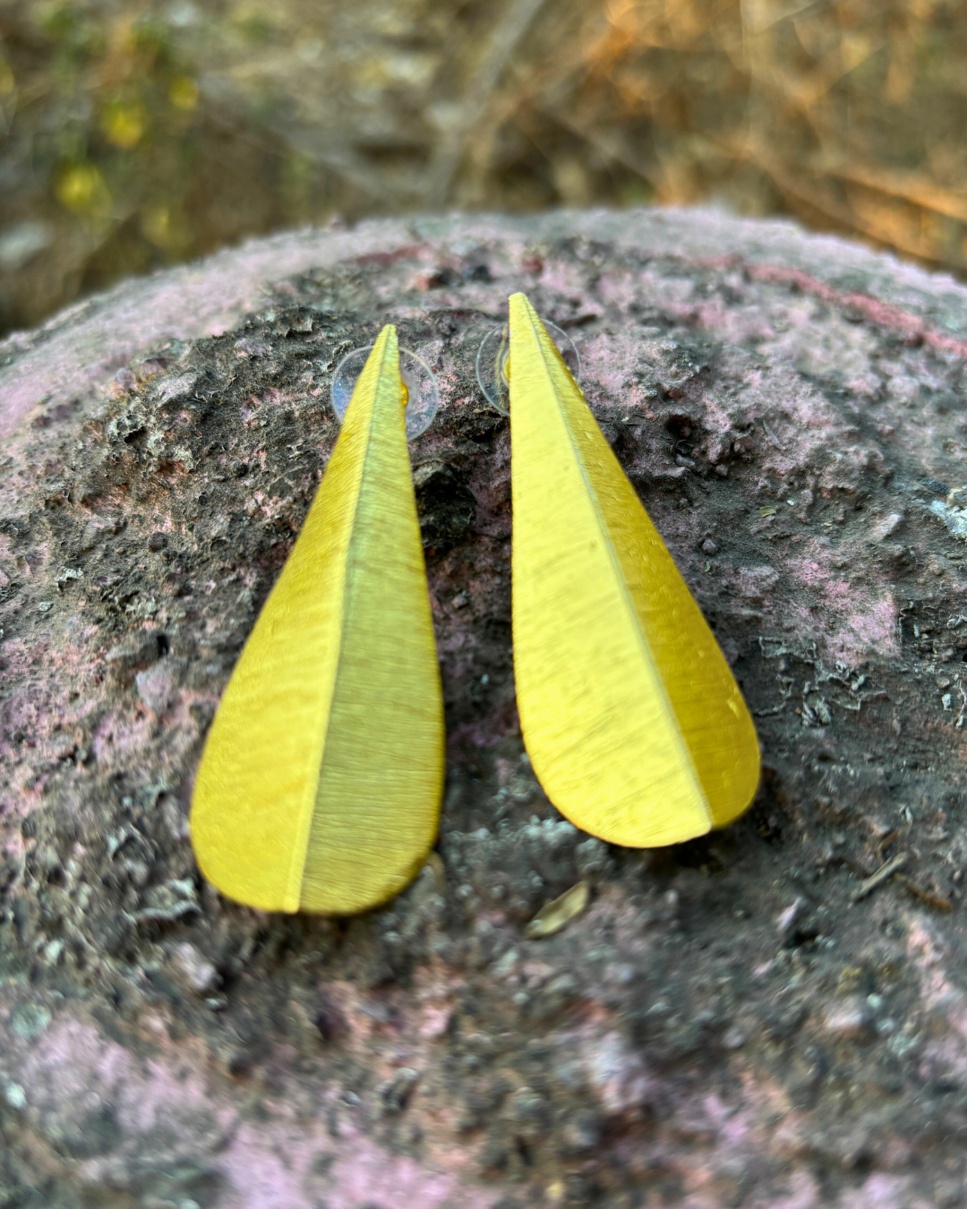 Golden UV Brass Earrings