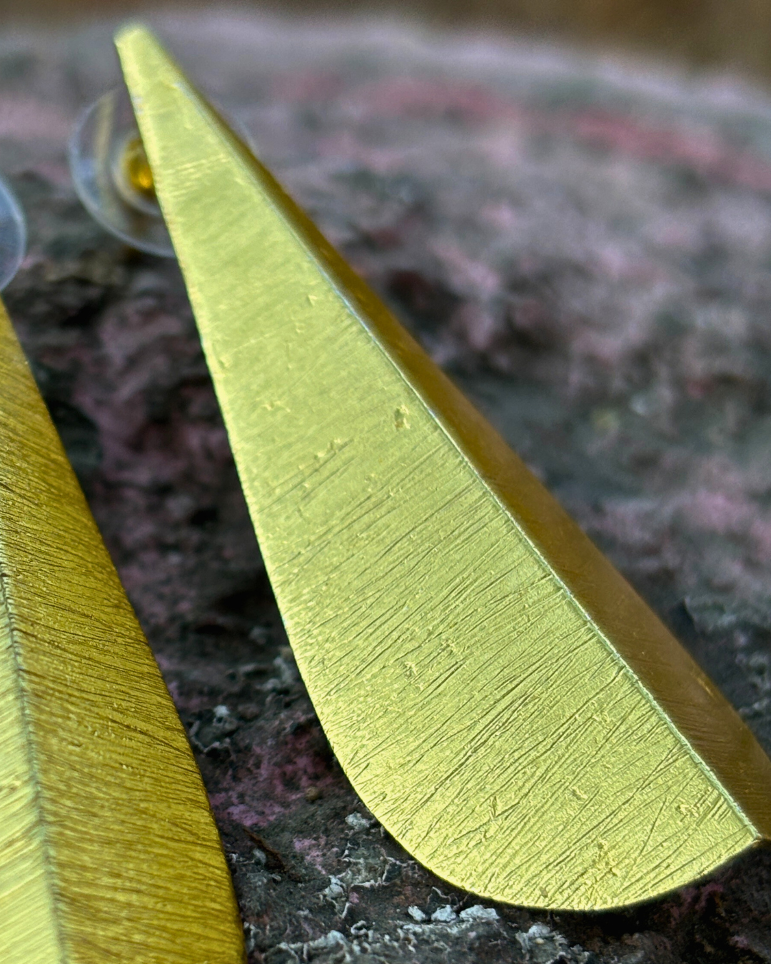Golden UV Brass Earrings