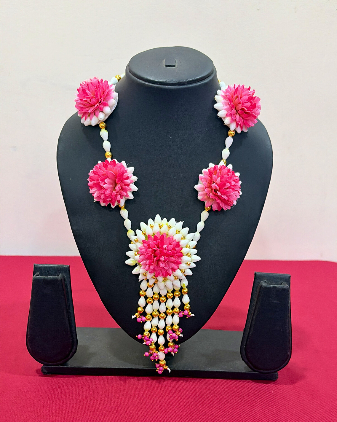 Blush Dahlia Floral Jewellery Set (Pink)