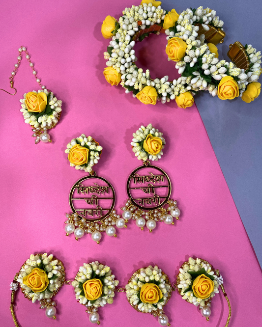 Acrylic Floral Jewellery Set