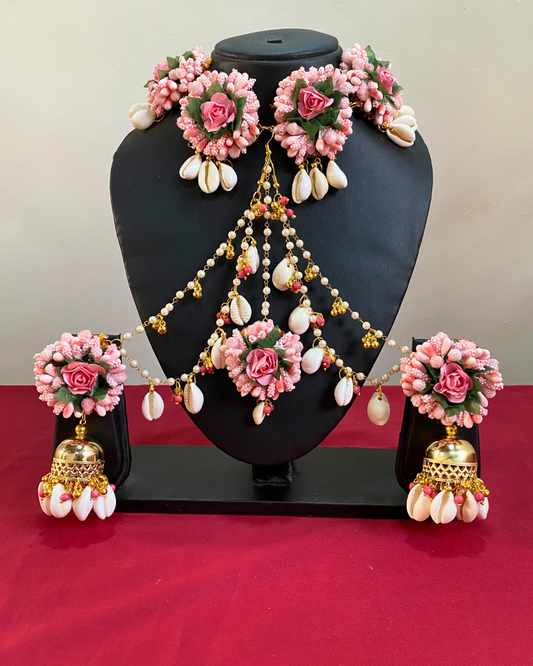 Pink Pollen and Rose Floral Jewellery