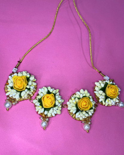 Groom Name Acrylic Floral Jewellery Set