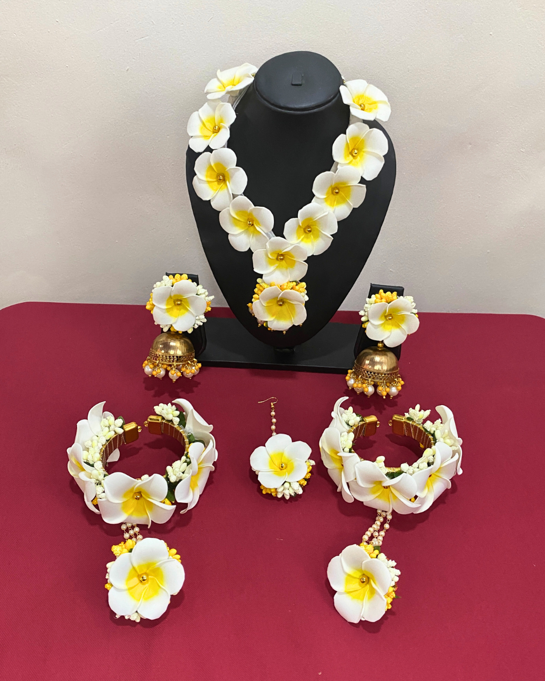 Plumeria (Champa) Artificial Floral Jewellery
