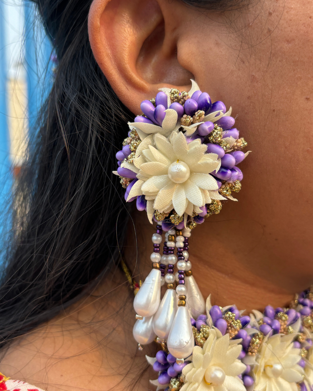 Lavender Pearl Jewellery Set