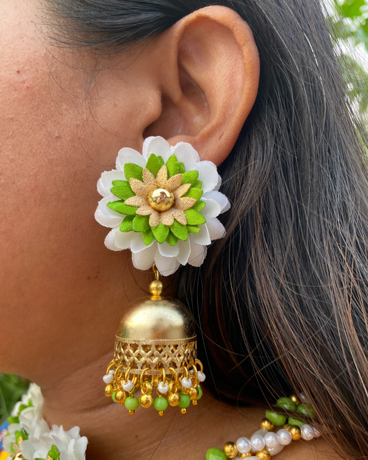 Three Colour Floral Jewellery Set