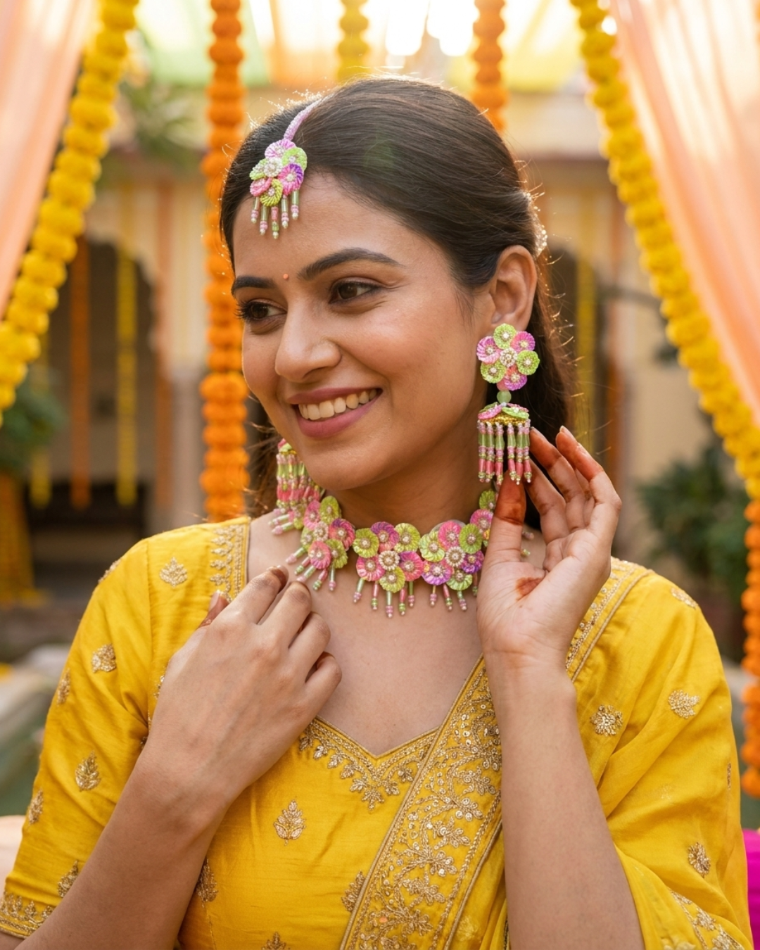Nazakat Floral Jewellery Set