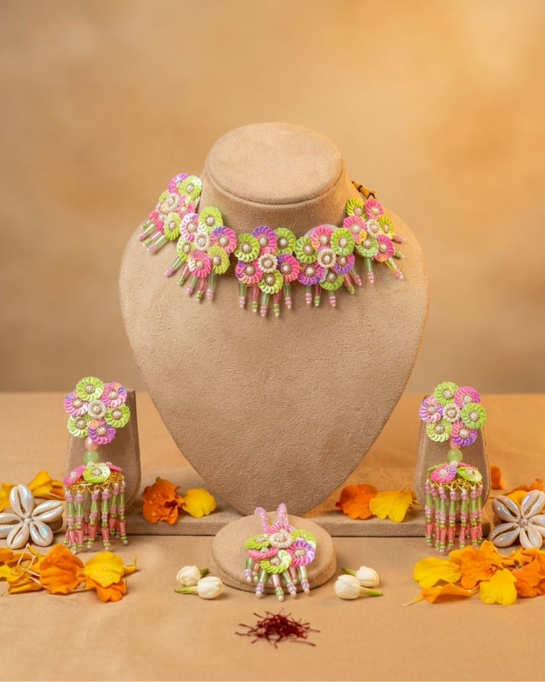Nazakat Floral Jewellery Set