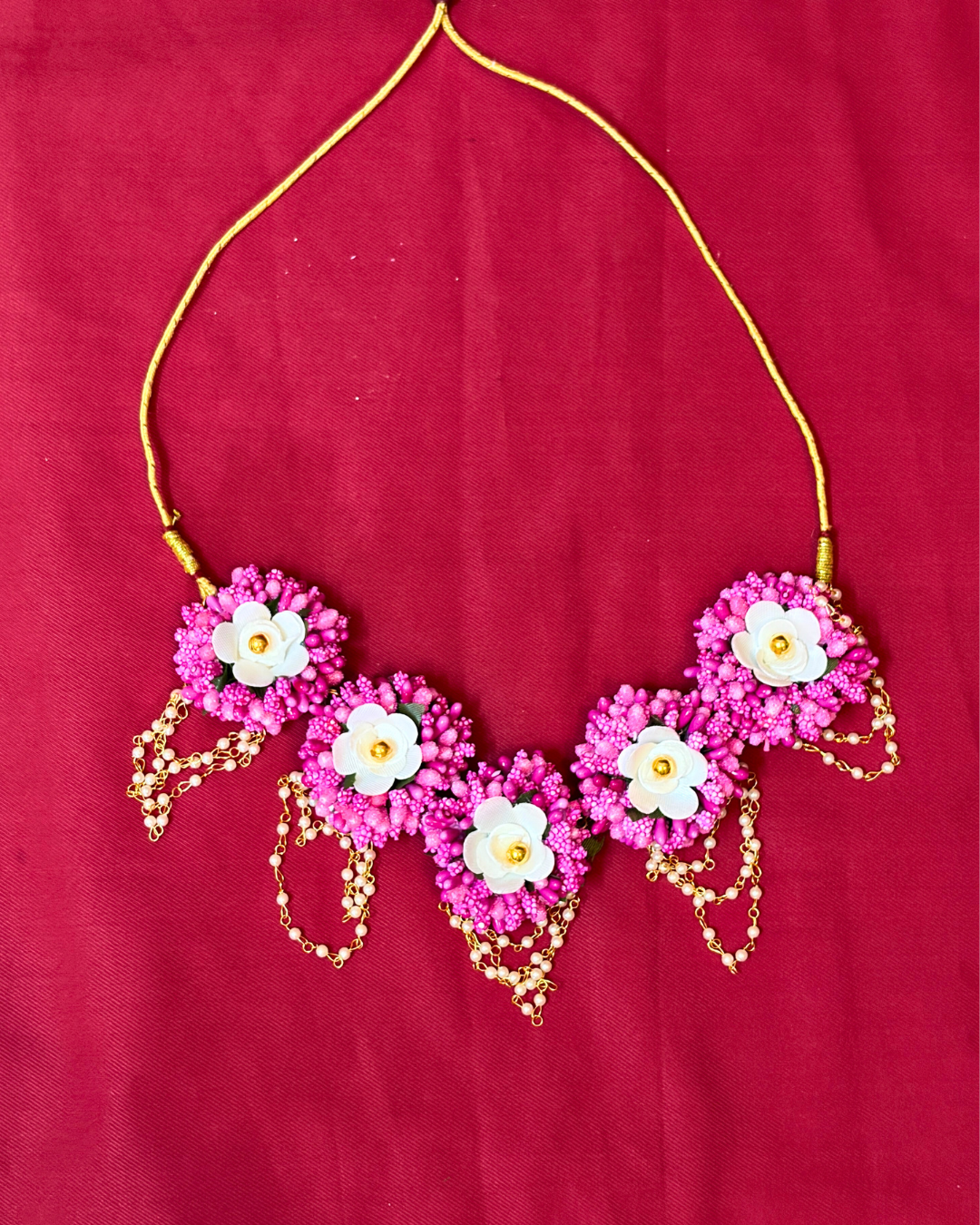 Dulhan Text Floral Jewellery Set