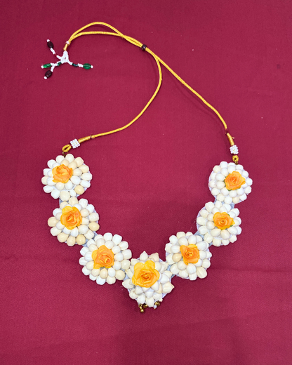 Mogra With Flower Jewellery Set