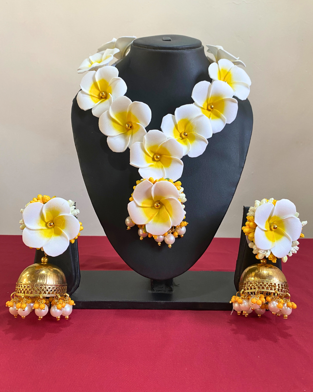 Plumeria (Champa) Artificial Floral Jewellery