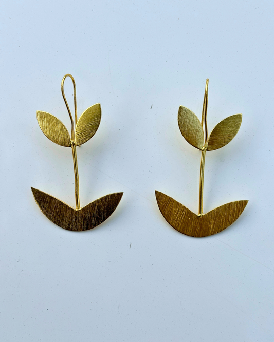 Golden Patti Brass Earrings