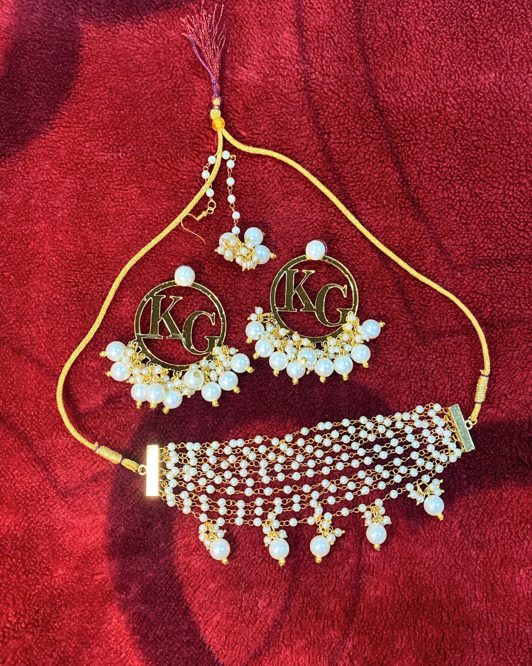 Name Initials Earring & Choker