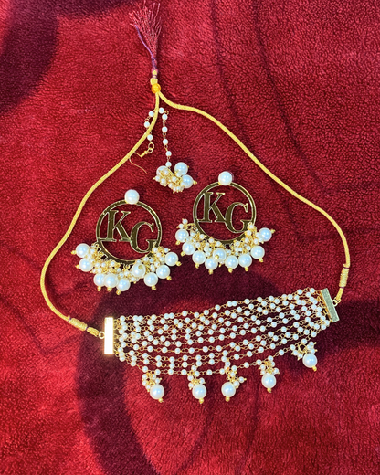 Name Initials Earring & Choker