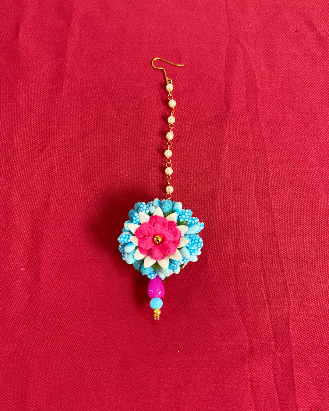 Aasmani Rose Floral Jewellery Set