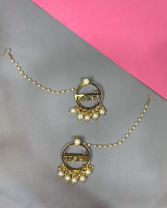 Karavli (Bridesmaid) Earring with Kaan Chain