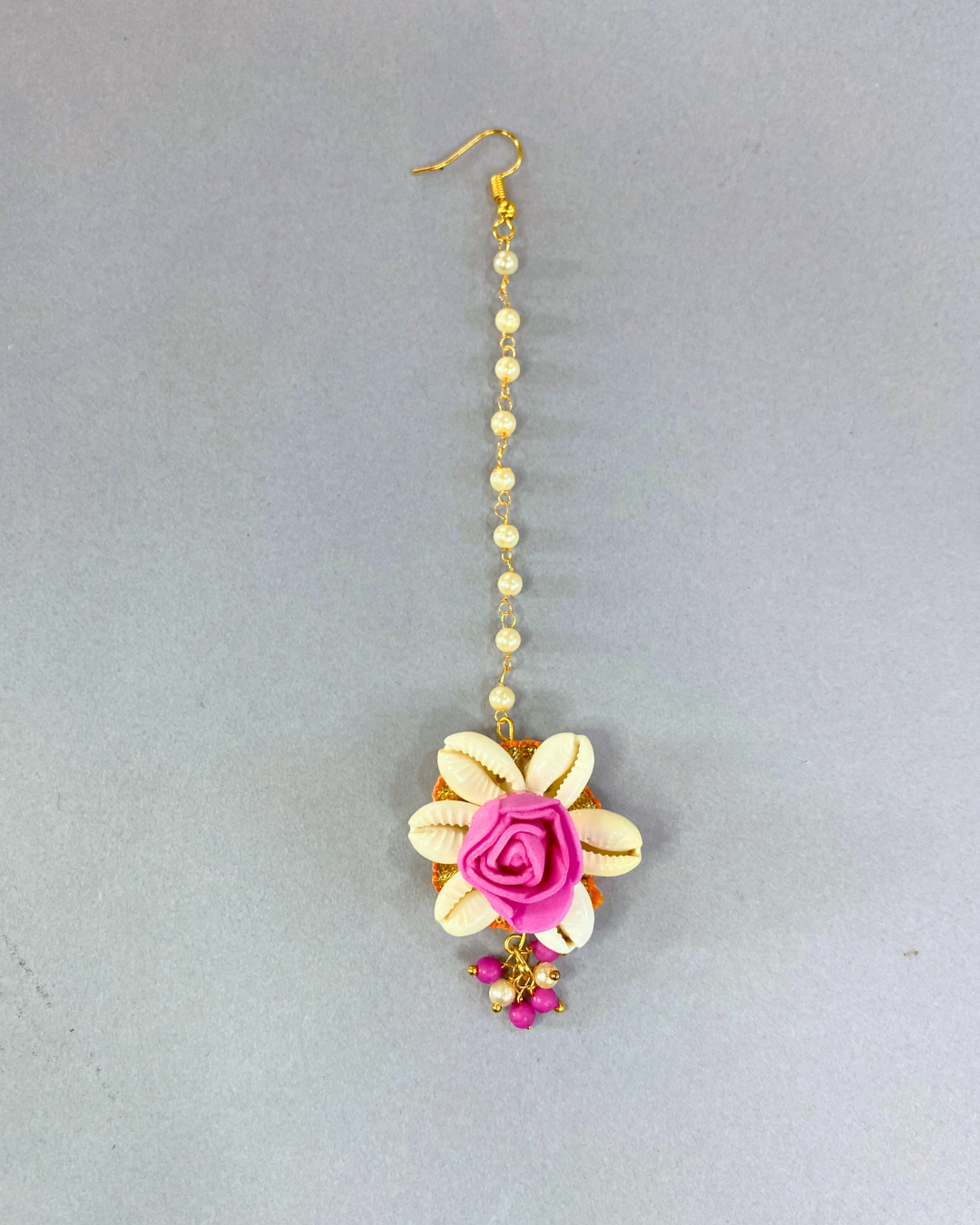 Shell & Pink Rose Jewellery Set