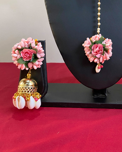 Pink Pollen and Rose Floral Jewellery