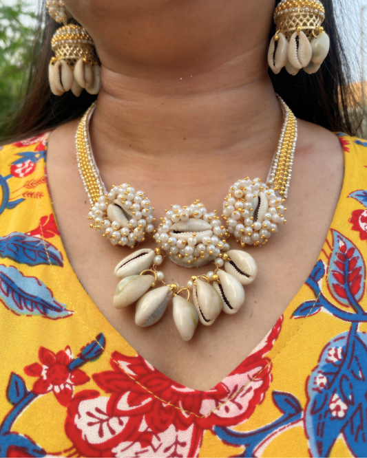 Pearl Shell Bloom Jewellery Set