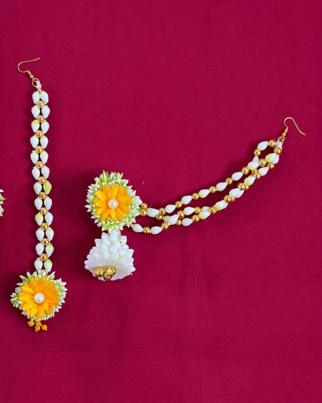 Sunehri Peele Phool Jewellery Set