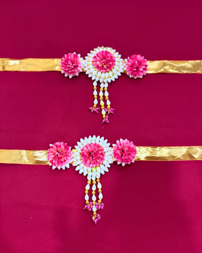 Blush Dahlia Floral Jewellery Set (Pink)