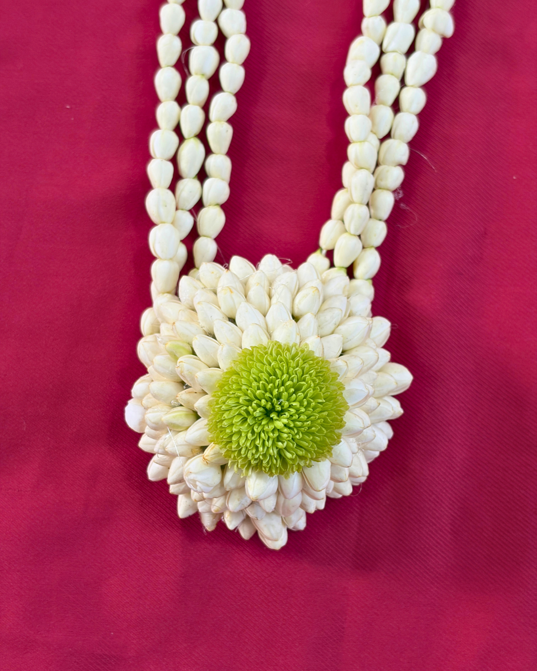 Green Shevanti Fresh Flower Jewellery Set