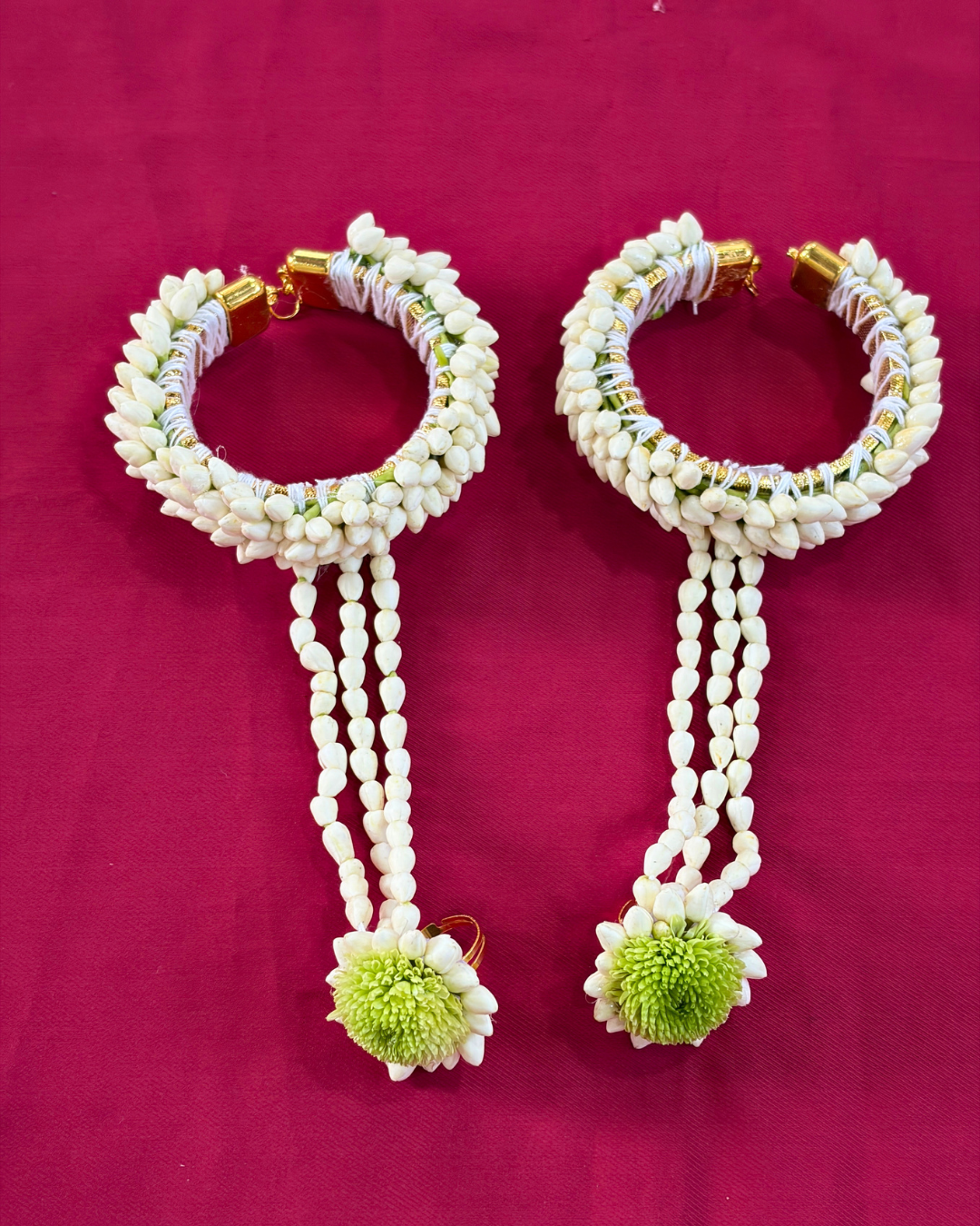 Green Shevanti Fresh Flower Jewellery Set