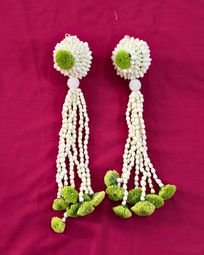 Green Shevanti Fresh Flower Jewellery Set