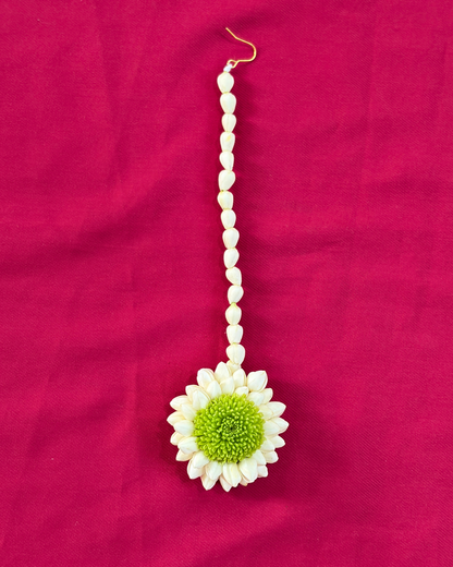 Green Shevanti Fresh Flower Jewellery Set
