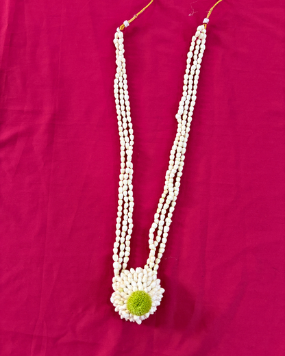 Green Shevanti Fresh Flower Jewellery Set