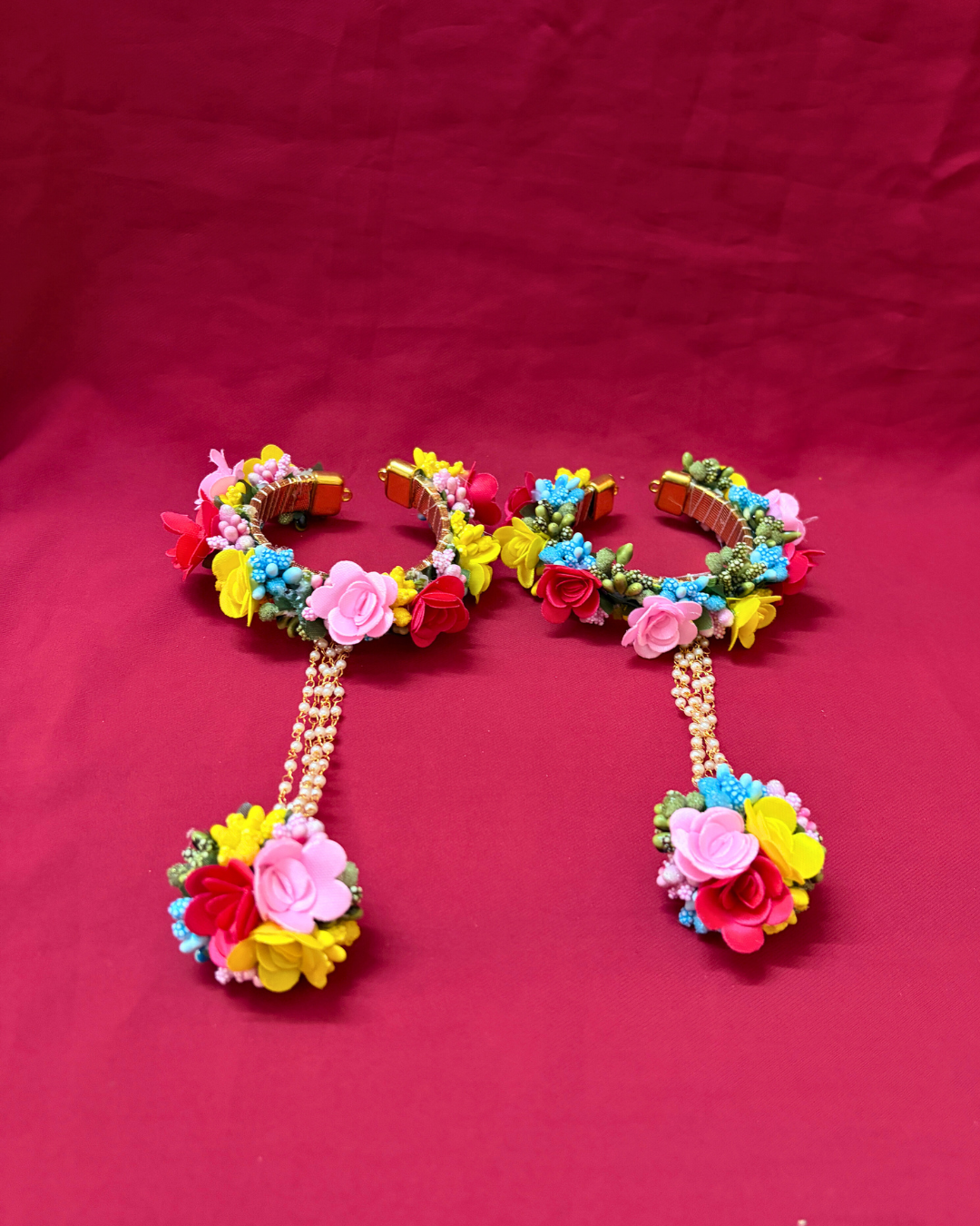 Groom Name Multi Colour Floral Jewellery Set