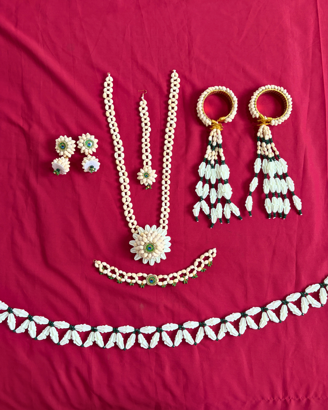 Peacock Feather Baby Shower Jewellery Set
