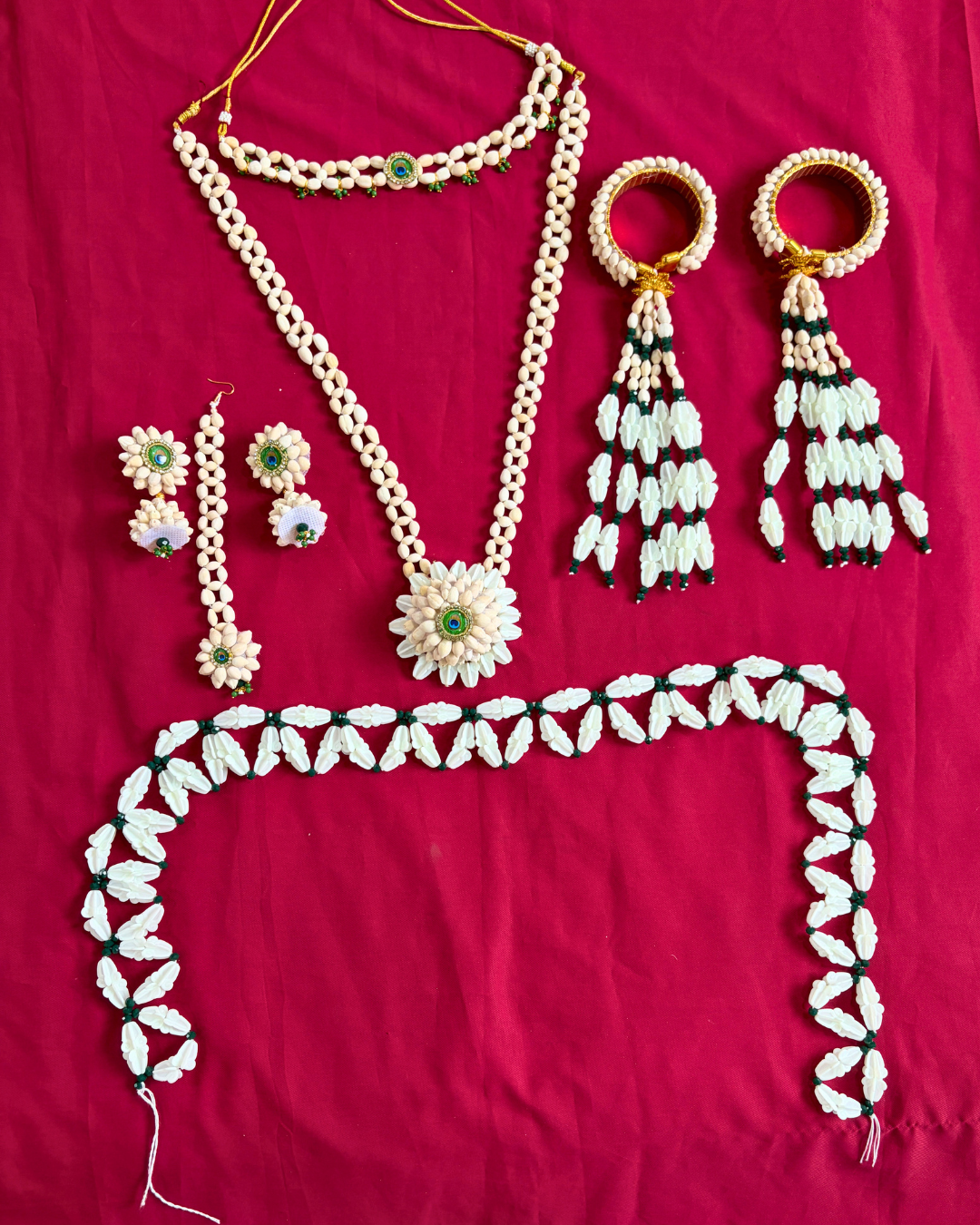 Peacock Feather Baby Shower Jewellery Set