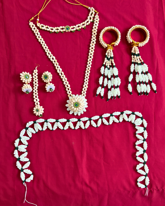 Peacock Feather Baby Shower Jewellery Set