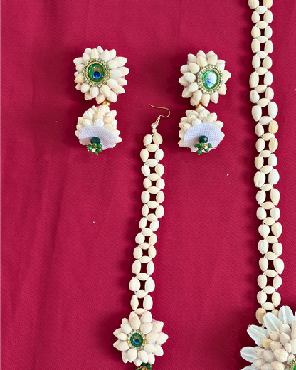 Peacock Feather Baby Shower Jewellery Set