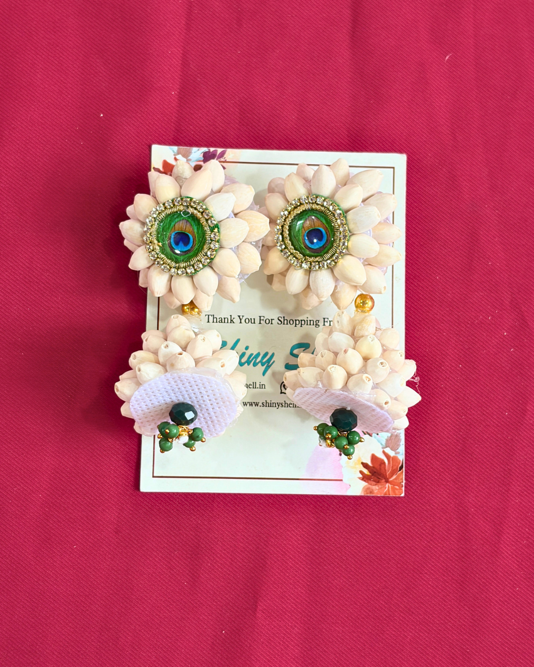 Peacock Feather Baby Shower Jewellery Set