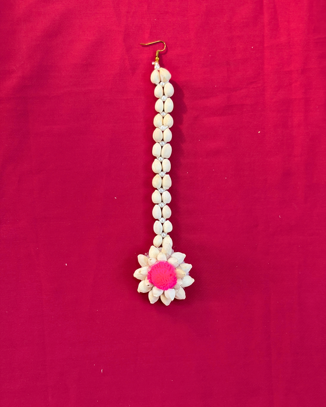 Pink Pom Pom Mogra Baby Shower Jewellery Set