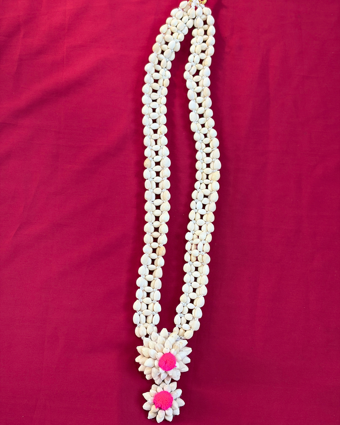 Pink Pom Pom Mogra Baby Shower Jewellery Set