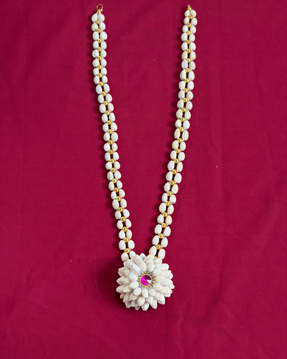 Artificial Mogra and Pink Kundan Baby Shower Jewellery